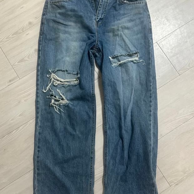 제이키치 워싱 찢청 데님 청바지