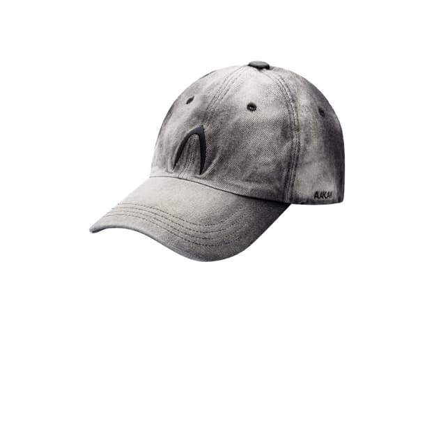 AKKAM WASHED DENIM BALL CAP BLACK 아캄 볼캡