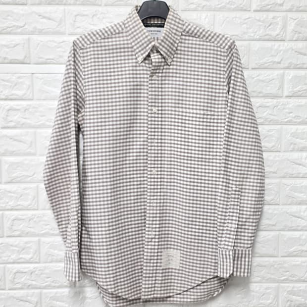 택포) 톰브라운  깅엄 체크 셔츠 L