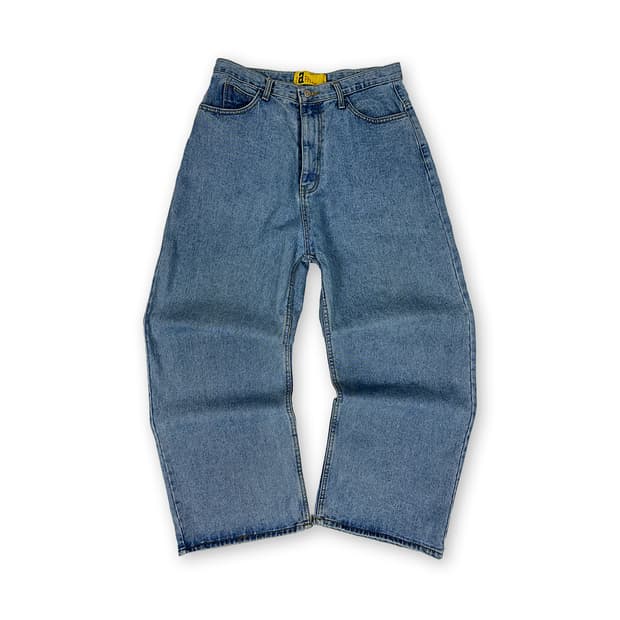 와이드핏 데님 팬츠 연청