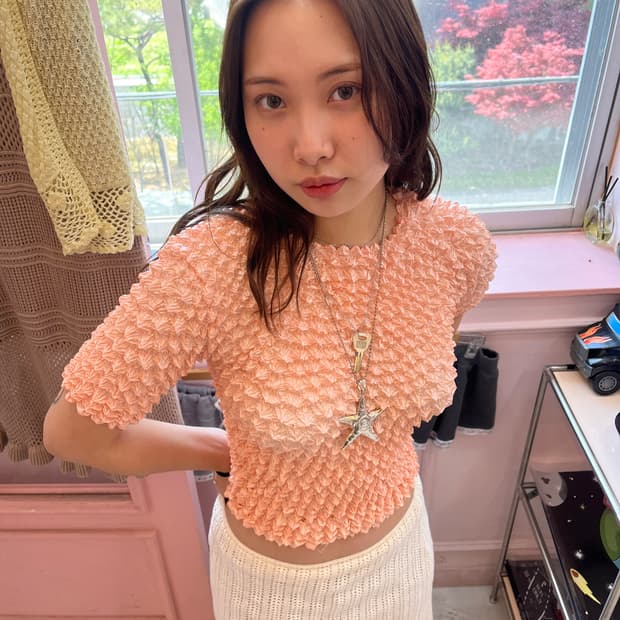 인어공주 주름 올록볼록 티셔츠 •*🎀