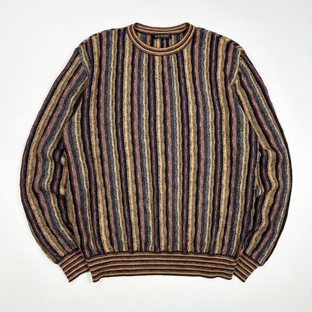 VTG 빈티지 루즈핏 케이블 니트 L