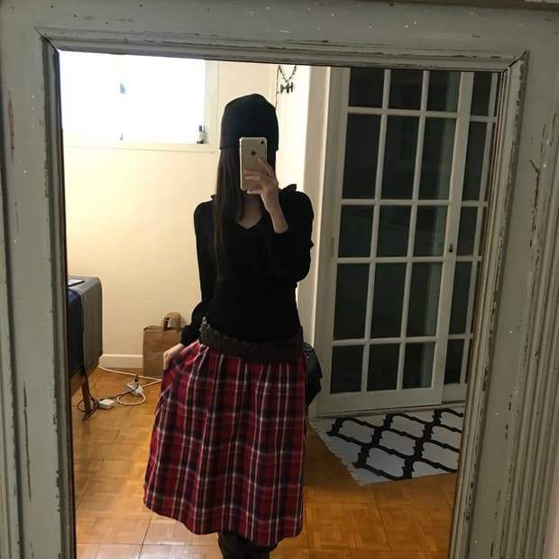 vintage pattern skirt