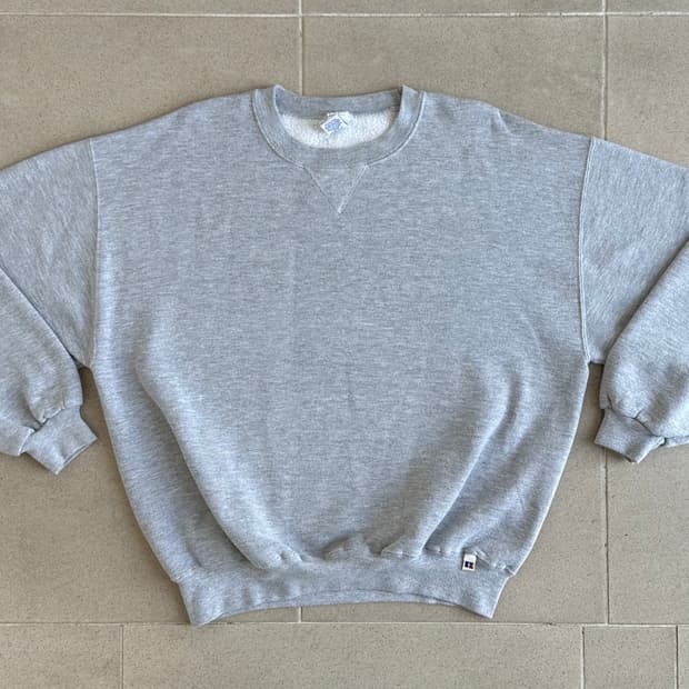 90s 빈티지 러셀 스웻셔츠 그레이 XL