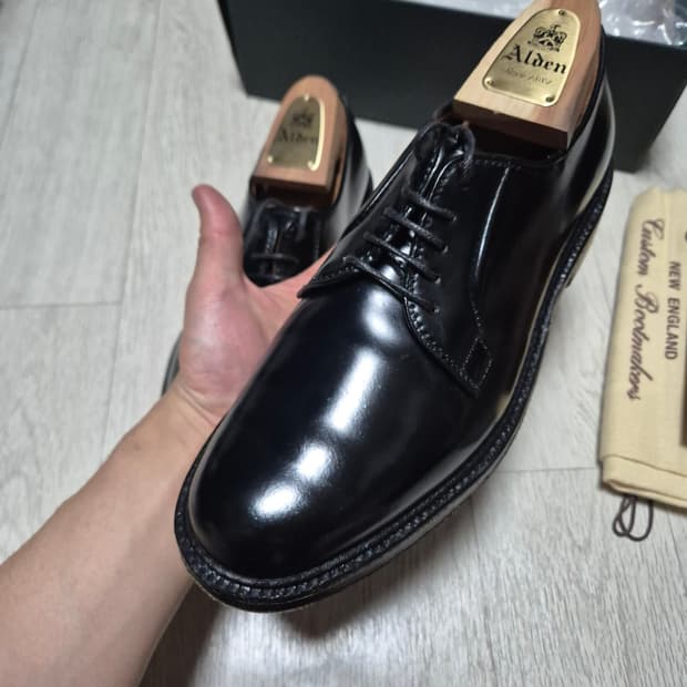 [US7.5D]알든 9901 코도반 더비슈즈/ 에드워드그린 존롭 가지아노