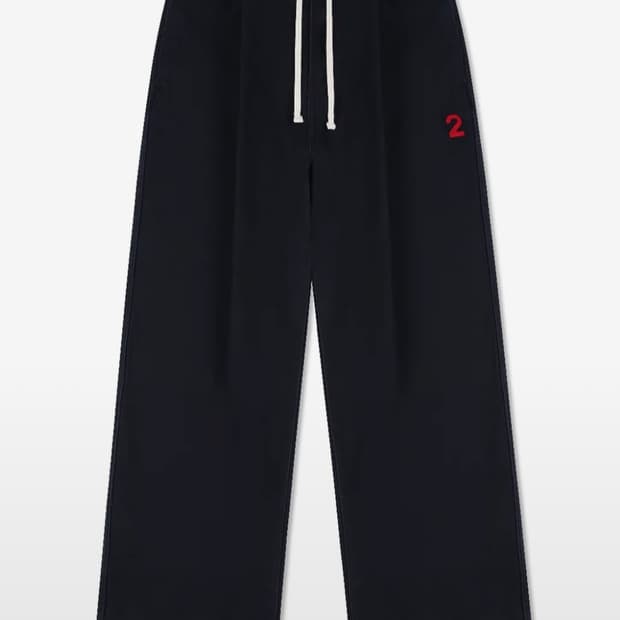 애쓰 바지 One-Tuck Wide Chino_Navy