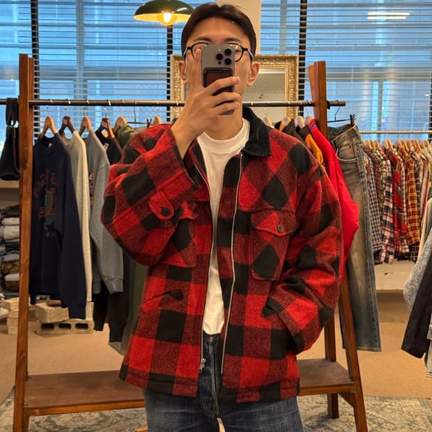  L) Wrangler 랭글러 Wool Buffalo Check Jack