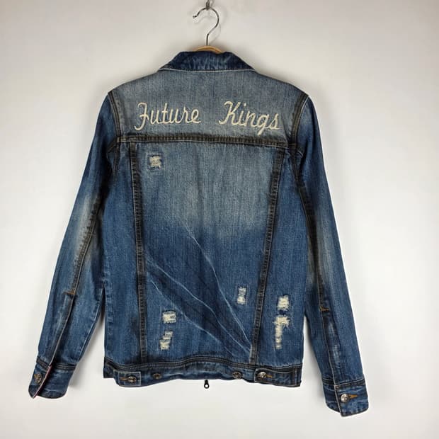 인더앤틱 크로스 데님자켓