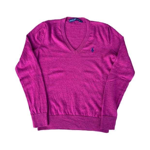 PRL sports vneck merino wool sweater