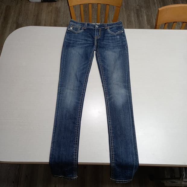 26 MEK DENIM 골반 워싱 스판 슬림일자진 26-646