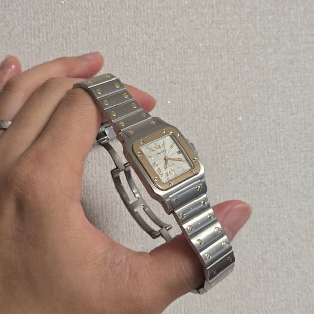 까르띠에 산토스 갈베 라지 콤비 오토매틱 팝니다