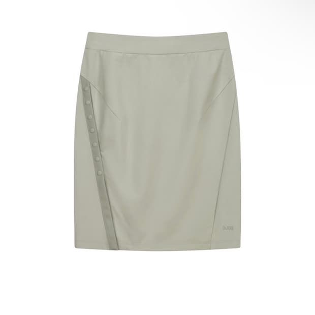 오호스 스커트 Ojos Button Slit Midi Skirt