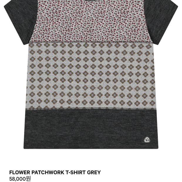 코이세이오 플라워 패치워크 반팔