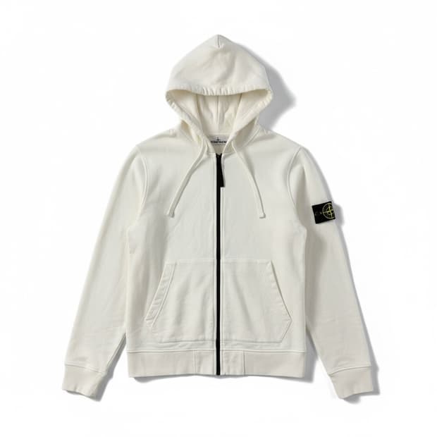 스톤아일랜드 정품 화이트 후드집업 M