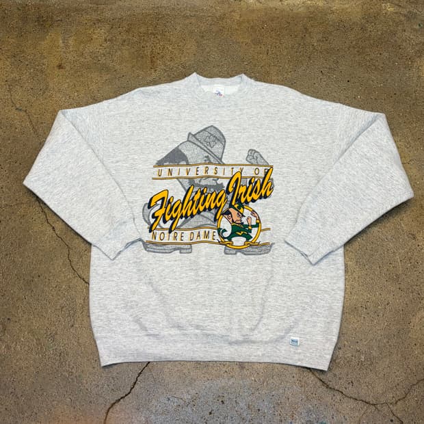 레어 90s Made in USA 빈티지 노틀탐 대학 헤비코튼 맨투맨