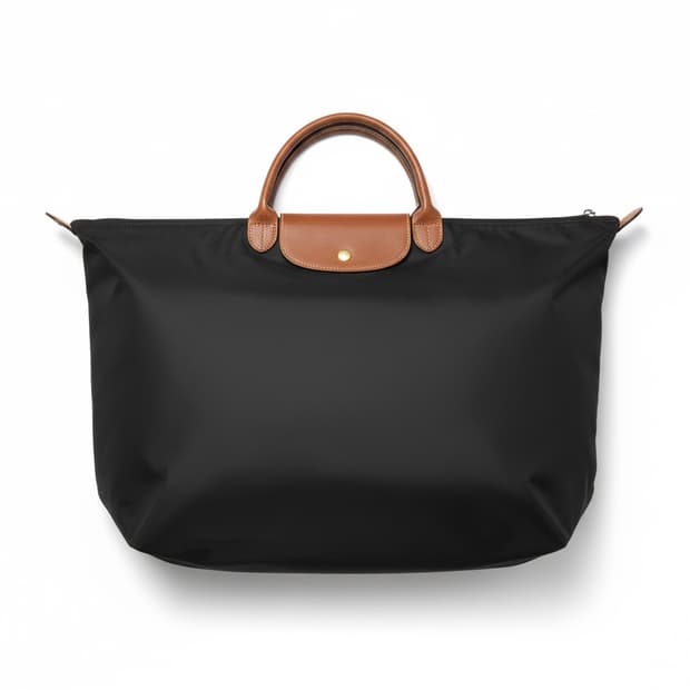 롱샴 르 플리아쥬 블랙 토트백