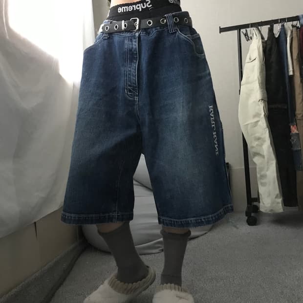 칼카니 00s 데님버뮤다팬츠