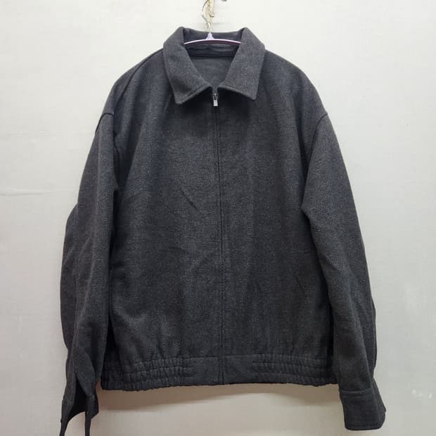 유니클로 울혼방 집업 블루종 M(L)