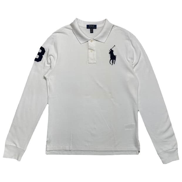 POLO RALPH LAUREN 보이즈 빅포니 롱슬리브 화이트 XL