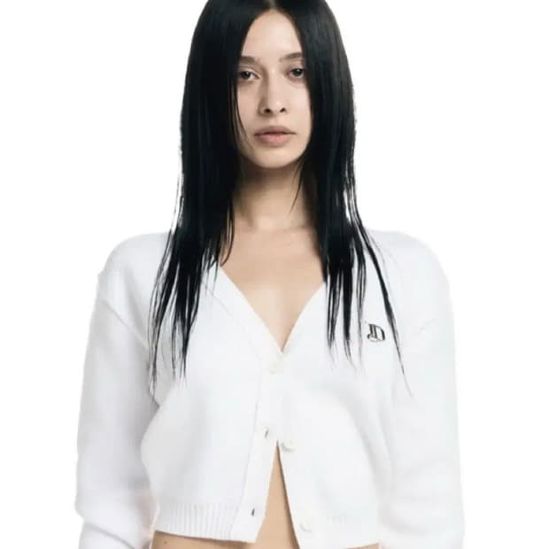 (새제품) 오도어 본 가디건 화이트