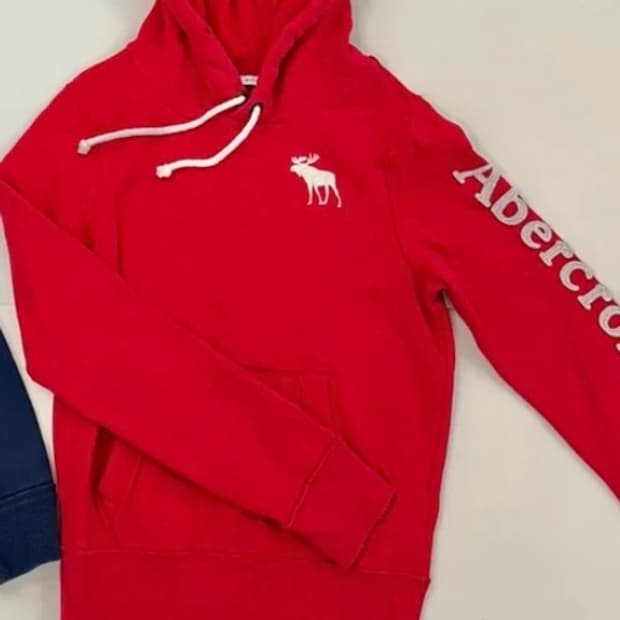 아베크롬비 빨강 후드티
