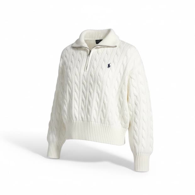 폴로 랄프로렌 케이블 하프집업 니트 S