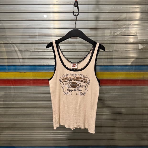 Harley Davidson Lace Trim Tank Top