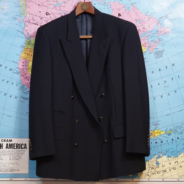 던힐 로고 버튼 더블자켓