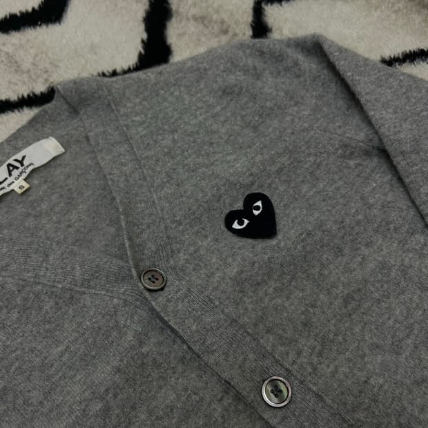 [S]꼼데가르송 블랙와펜 가디건/그레이/Az-N024