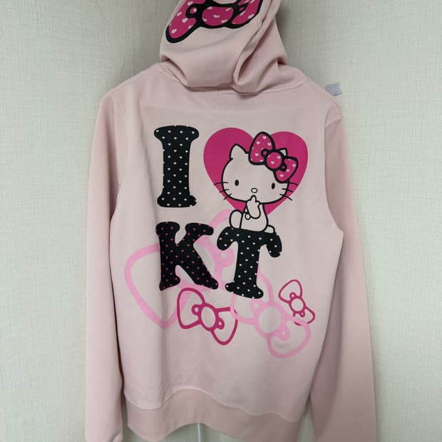 헬로키티 핑크 후드집업