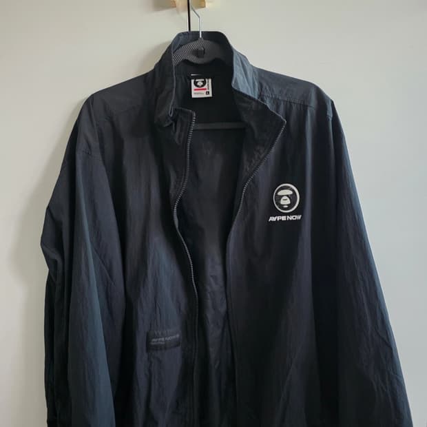 AAPE 나우 라이트 웨이드 자켓 블랙