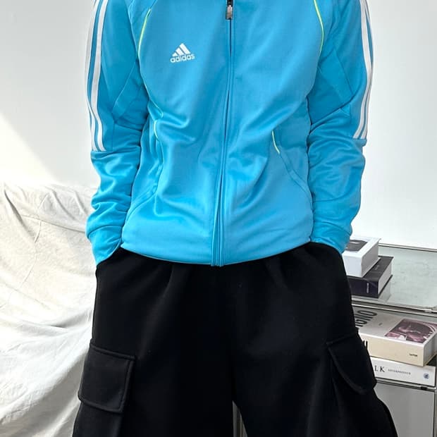 아디다스 스카이블루 트랙탑 져지 M