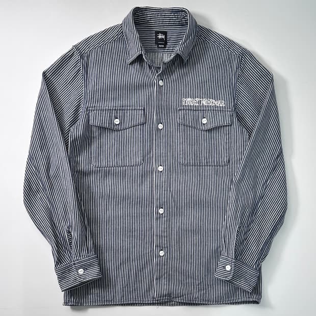 스투시 와바시 체인스티치 워크 셔츠