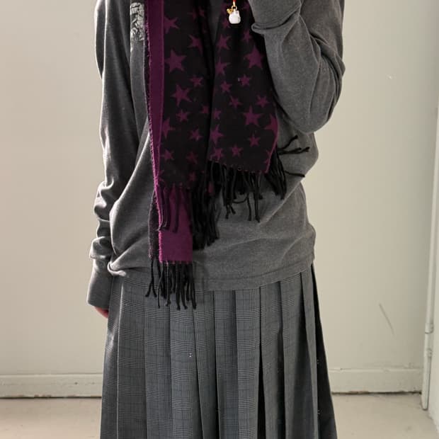 made in Itary 스타 패턴 머플러 