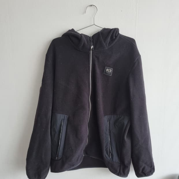 K2 플리스 후드집업 블랙 105