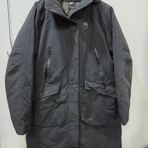 나이키 스포츠 남자 다운 패딩 롱점퍼형 XL 벤치코트 야상점퍼