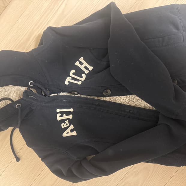 아베크롬비 양털 후드 집업 s