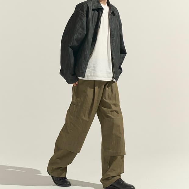 Double Knee Vertical String Banding Pant