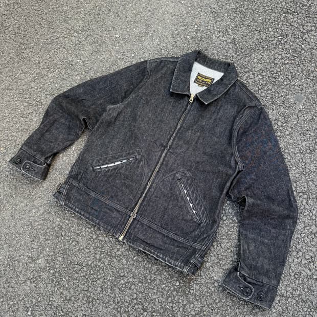 아웃 스탠딩 흑청데님 스포츠 자켓