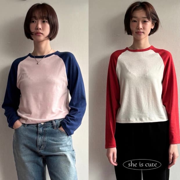 쉬이즈큐트 플러피 티셔츠 토마토/블루 일괄 새상품