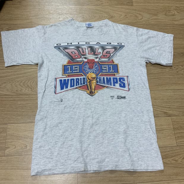 S) 시카고불스 91 우승 싱글스티치 반팔