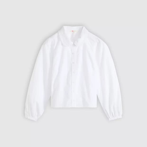 리바이스 화이트 버튼 블라우스