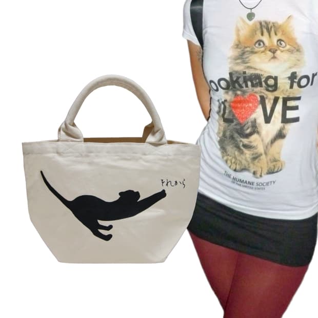 Stretching Cat Eco Tote bag