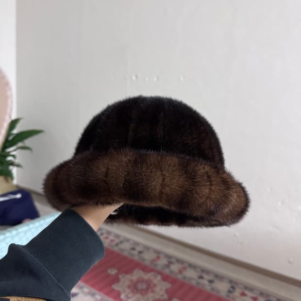 리얼 밍크 겨울 모자