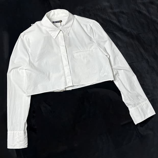 일본빈티지 zara  크롭 셔츠