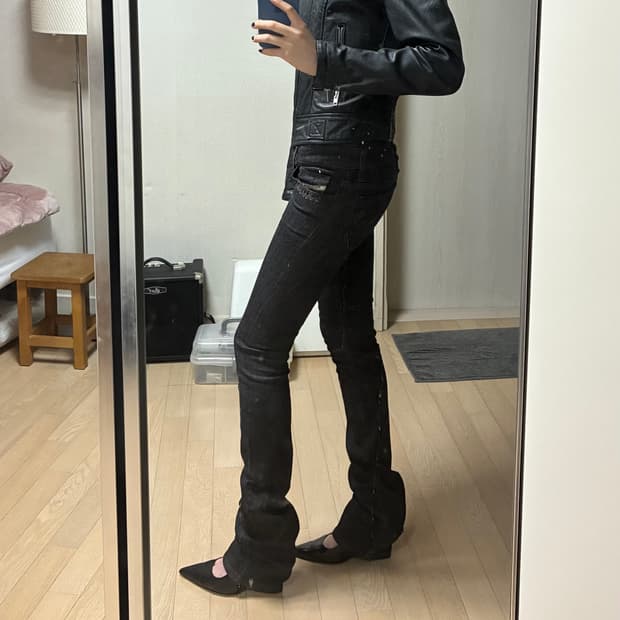 레어 디젤 아카이브 y2k 세미 부츠컷 데님