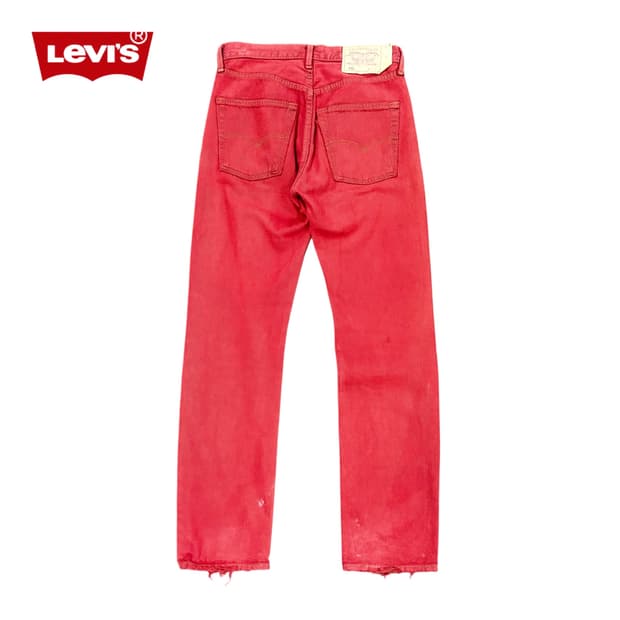 (30) 리바이스 501 레드 데님 팬츠 made in USA