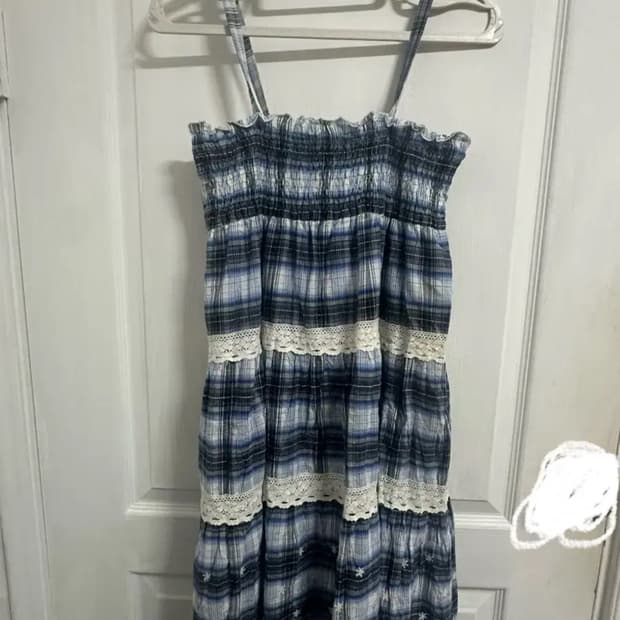 모리걸 체크 캉캉 원피스 스커트