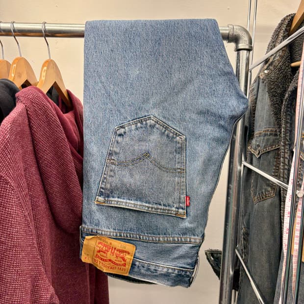 리바이스 501 더티 워싱 데님 (36)