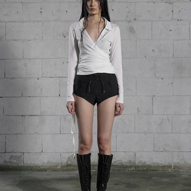 보헤미안서울 랩셔츠 가디건 화이트